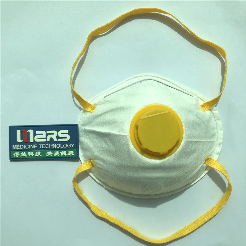 Anti-stof non-woven smeltgeblazen n95-kopmasker met klep
